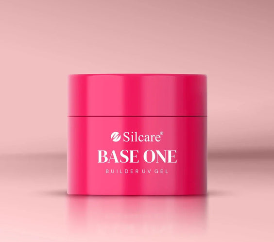 Jar of Silcare Base One Cover Building Gel in Natural Pink
