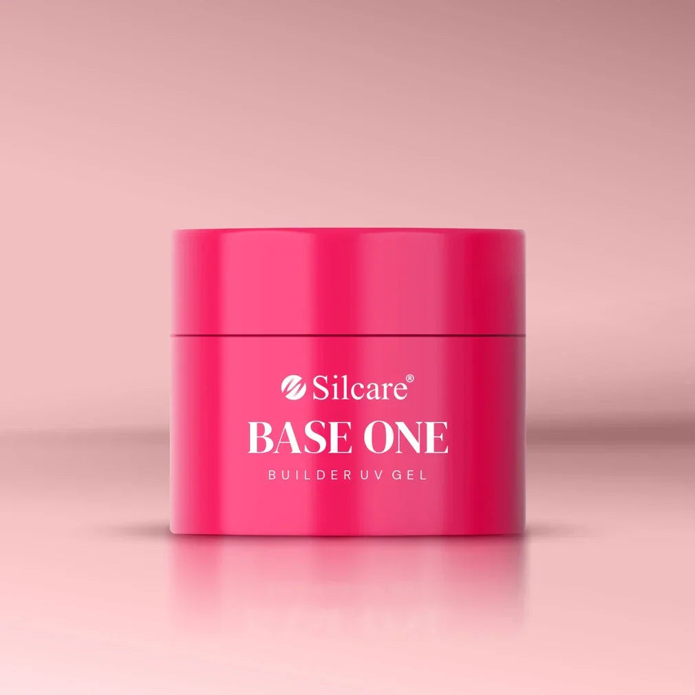 Jar of Silcare Base One Cover Building Gel in Natural Pink