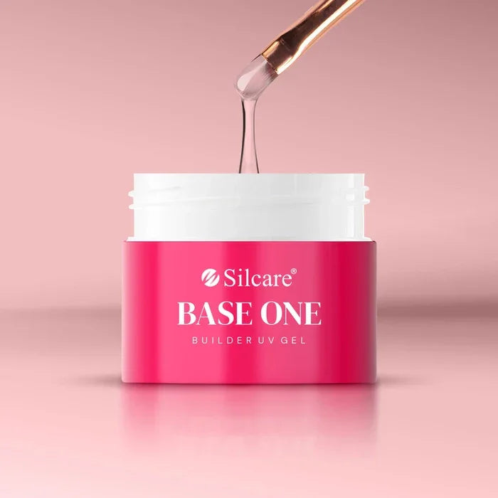 Self-leveling Base One Cover Builder Gel gel on the brush