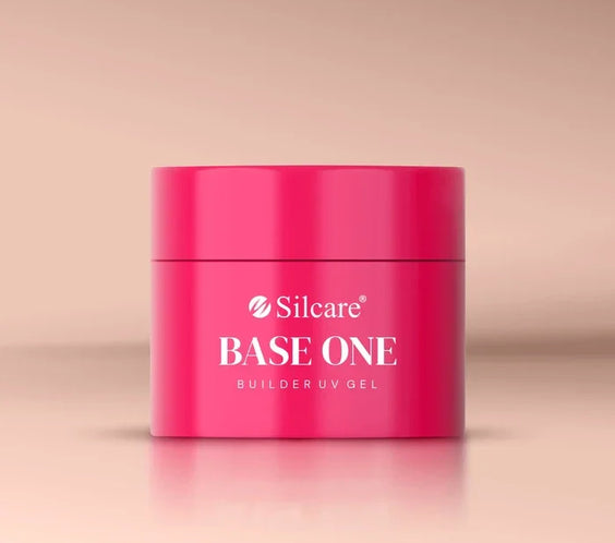 View of the 15g Base One Cover Dark builder gel container, highlighting the deep, opaque dark beige color.