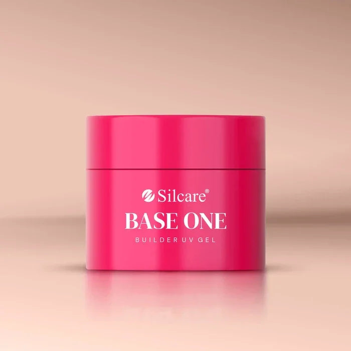 View of the 15g Base One Cover Dark builder gel container, highlighting the deep, opaque dark beige color.