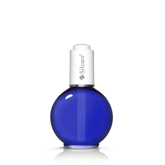 Silcare Vanilla Sky Blue Nail and Cuticle Oil in 75ml round glass dropper bottle