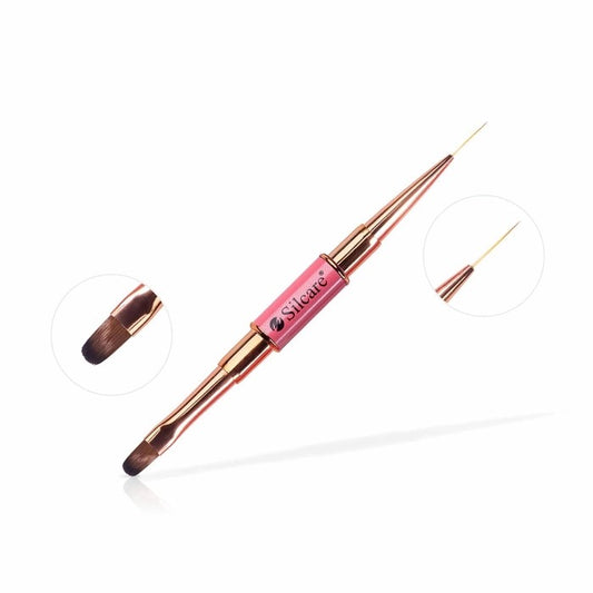 Double-sided brush for gel No. 8 and nail art No. 11