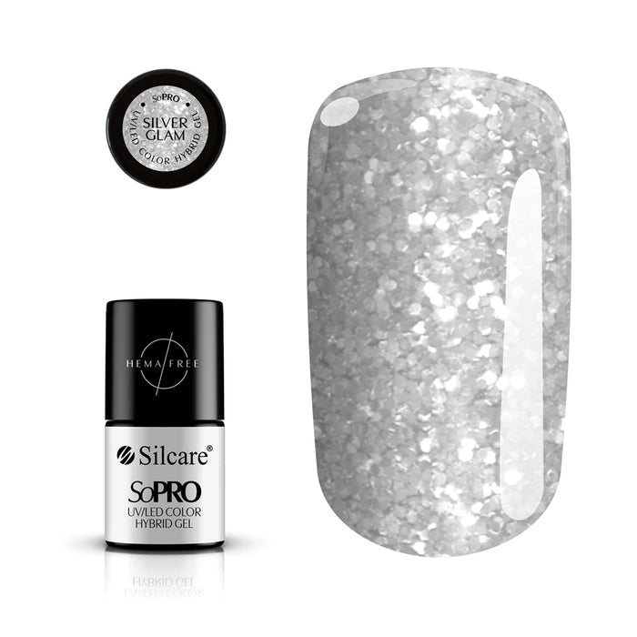 Color Hybrid Gel SoPRO UV/LED HEMA FREE Silver Glam