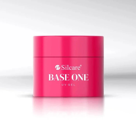 Silcare Base One HEMA Free Builder Gel French White Opal jar, professional self-levelling UV LED builder gel for strong natural overlays, French manicures and nail extensions in Australia.